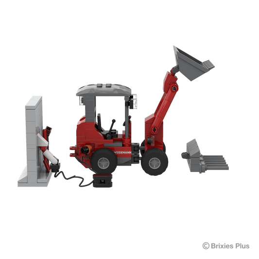 BRIXIES Plus Weidemann 1190e mit Wallbock + Schaufel