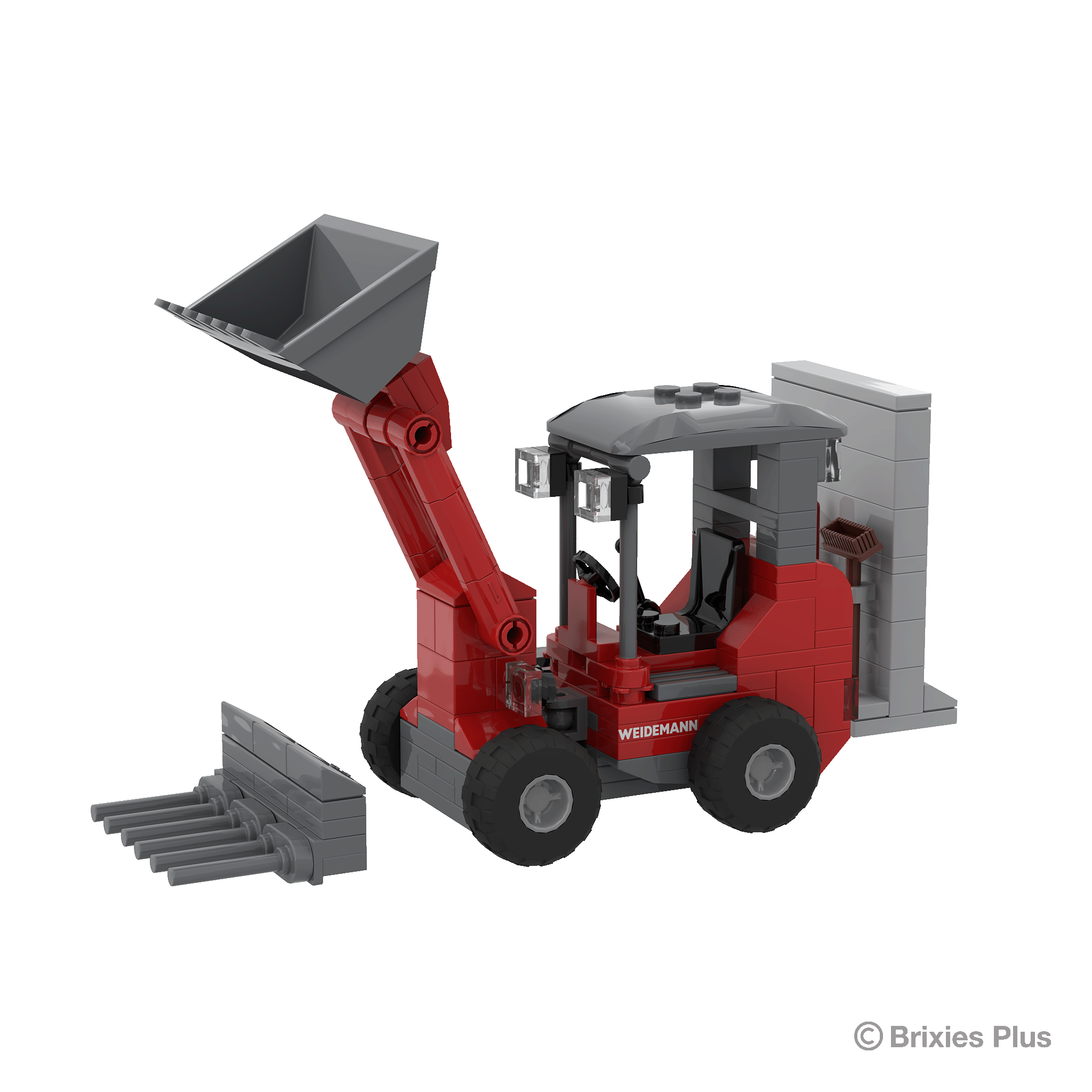 BRIXIES Plus Weidemann 1190e with wall stand + shovel
