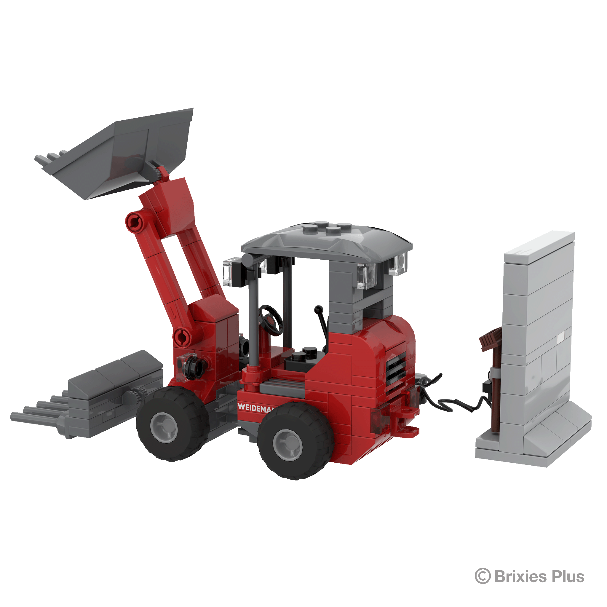 BRIXIES Plus Weidemann 1190e with wall stand + shovel