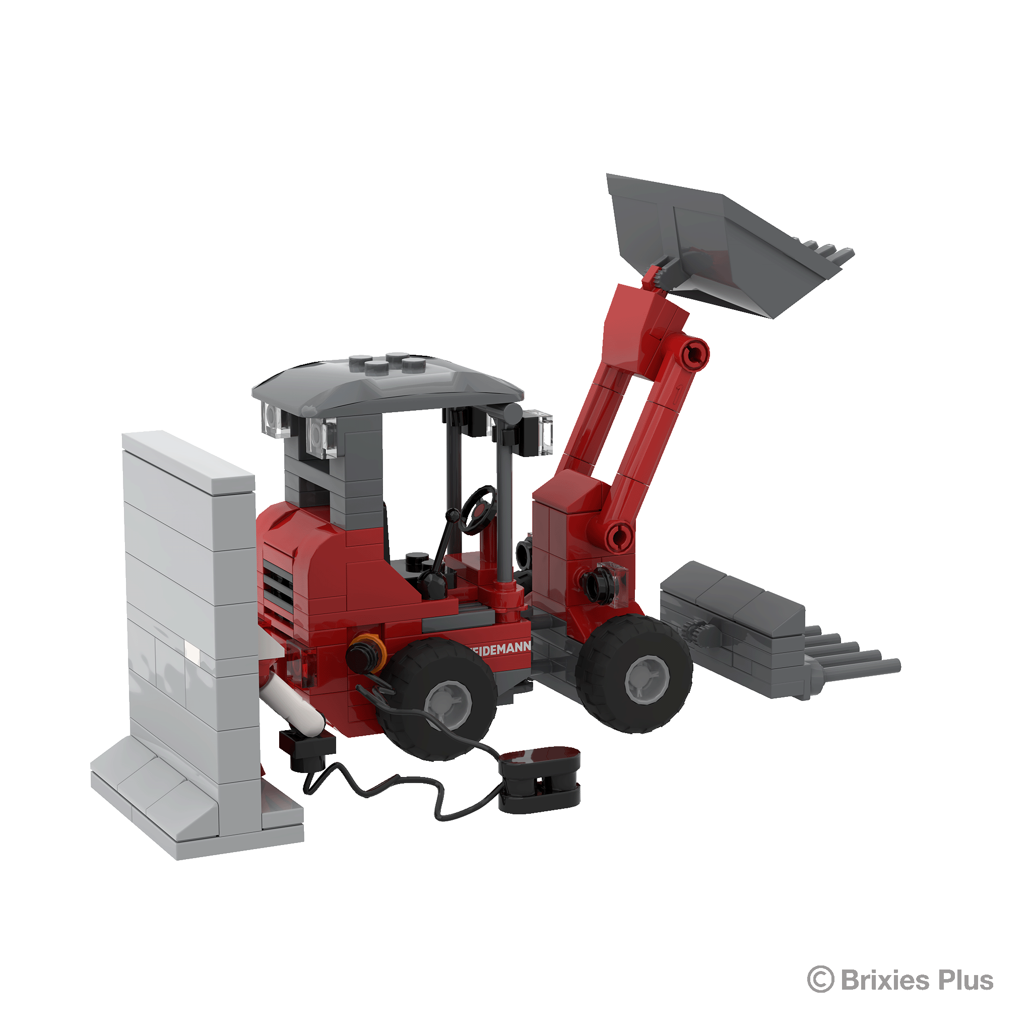 BRIXIES Plus Weidemann 1190e with wall stand + shovel