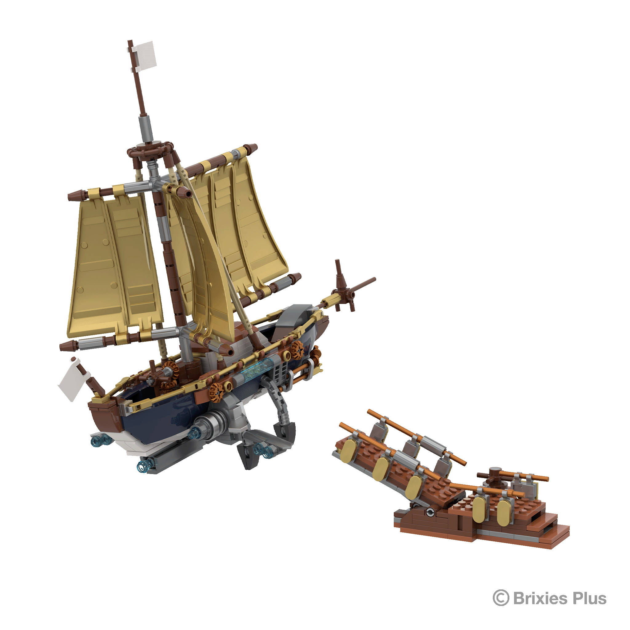 BRIXIES Plus Steampunk Sailing Yacht