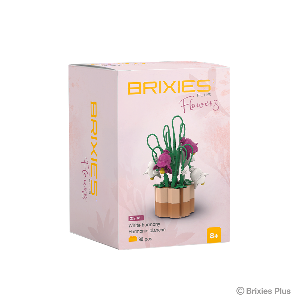 BRIXIES Plus Mini Blume "White harmony"