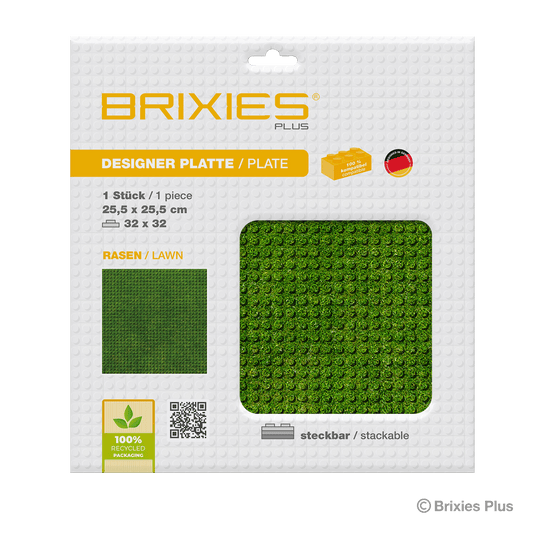 BRIXIES Plus Designer Platte Rasen 32 x 32 Noppen