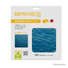 BRIXIES Plus Designer Platte Wasser 32 x 32 Noppen