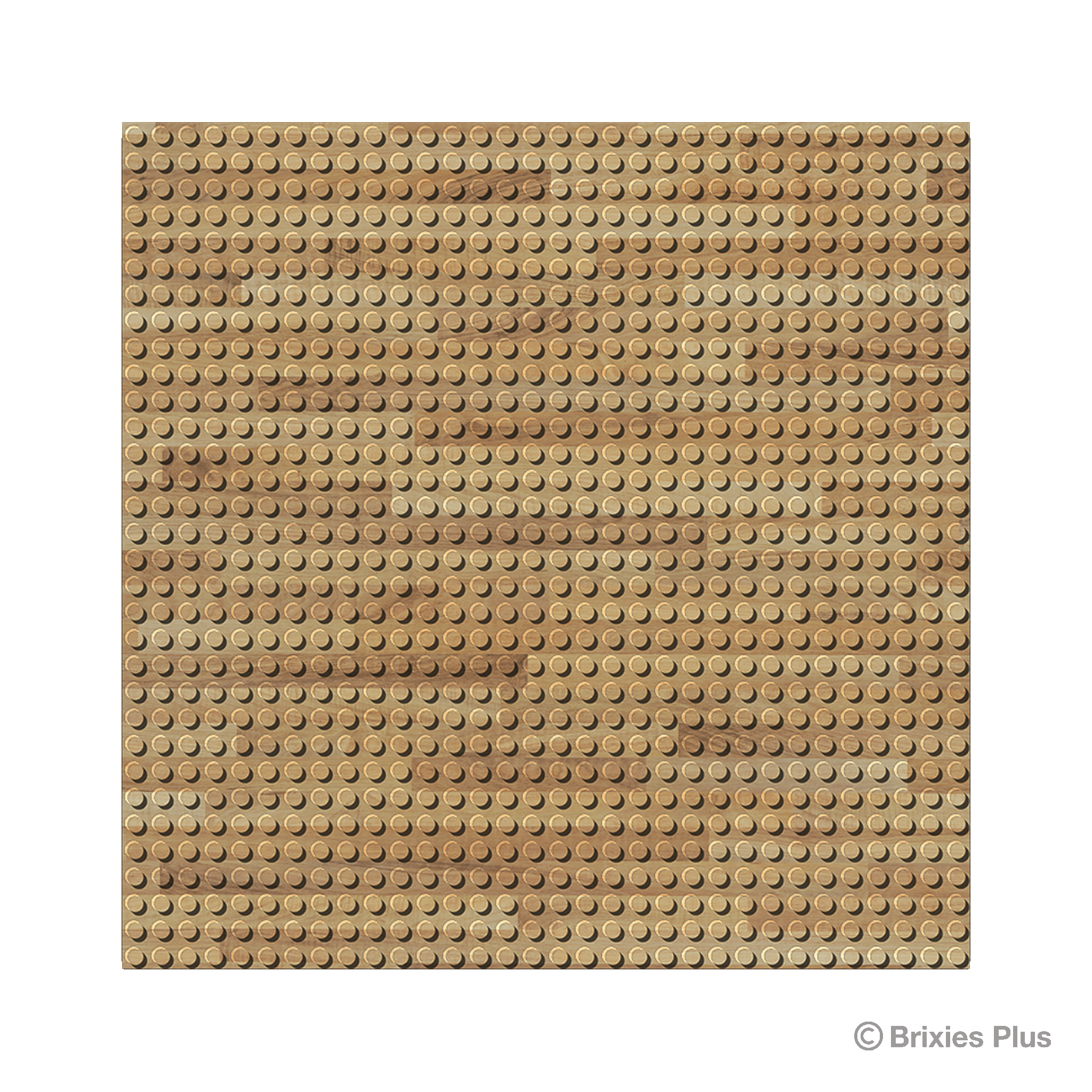 BRIXIES Plus Designer Platte Holz 32 x 32 Noppen