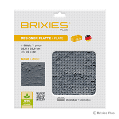 BRIXIES Plus Designer Platte Mond 32 x 32 Noppen