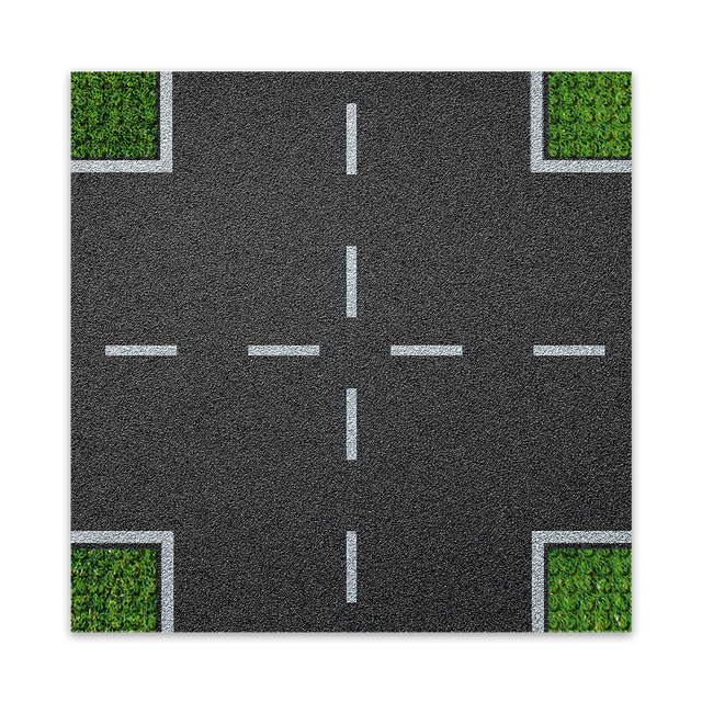 BRIXIES Plus Designer Platte Straße Kreuzung 32 x 32 Noppen