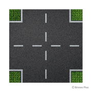 BRIXIES Plus Designer Platte Straße Kreuzung 32 x 32 Noppen