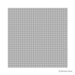 BRIXIES Plus Basis Platte Hellgrau 32 x 32 Noppen