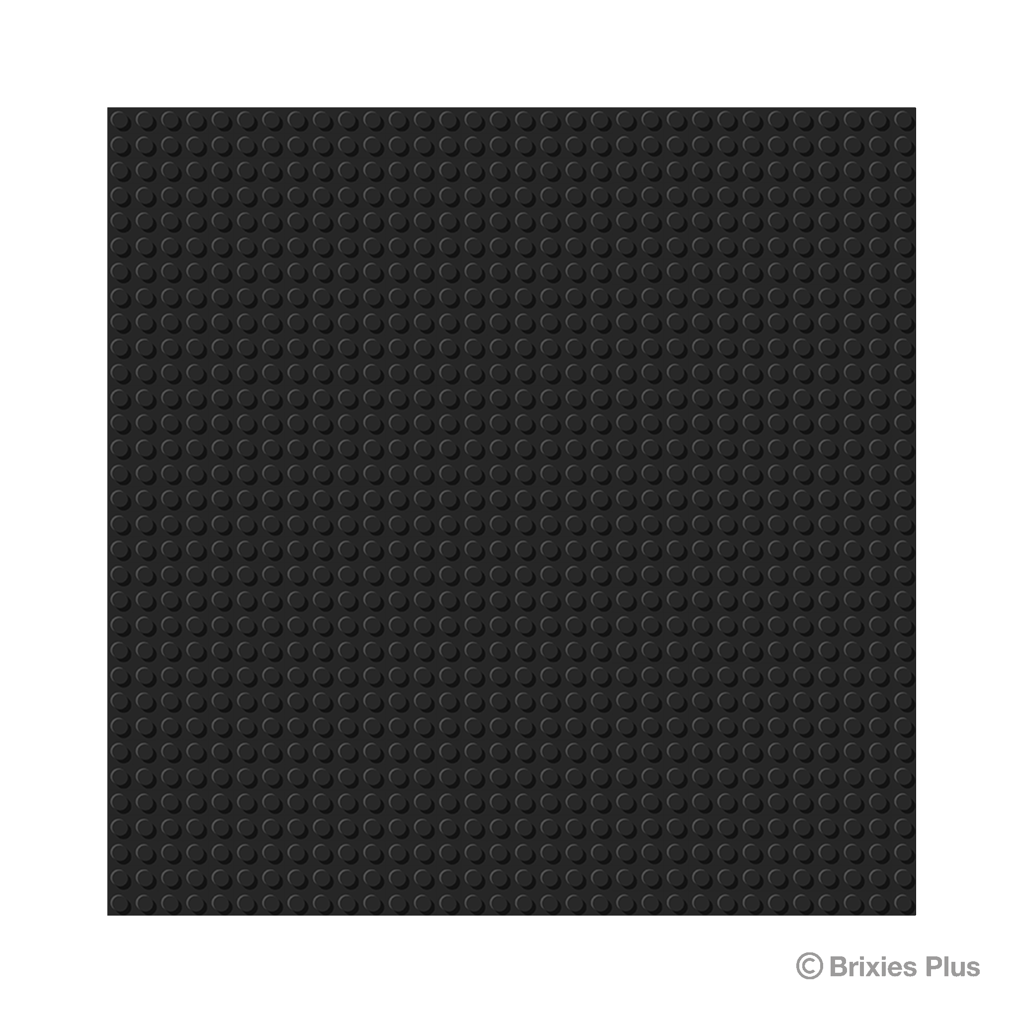 BRIXIES Plus Basis Platte Schwarz 32 x 32 Noppen