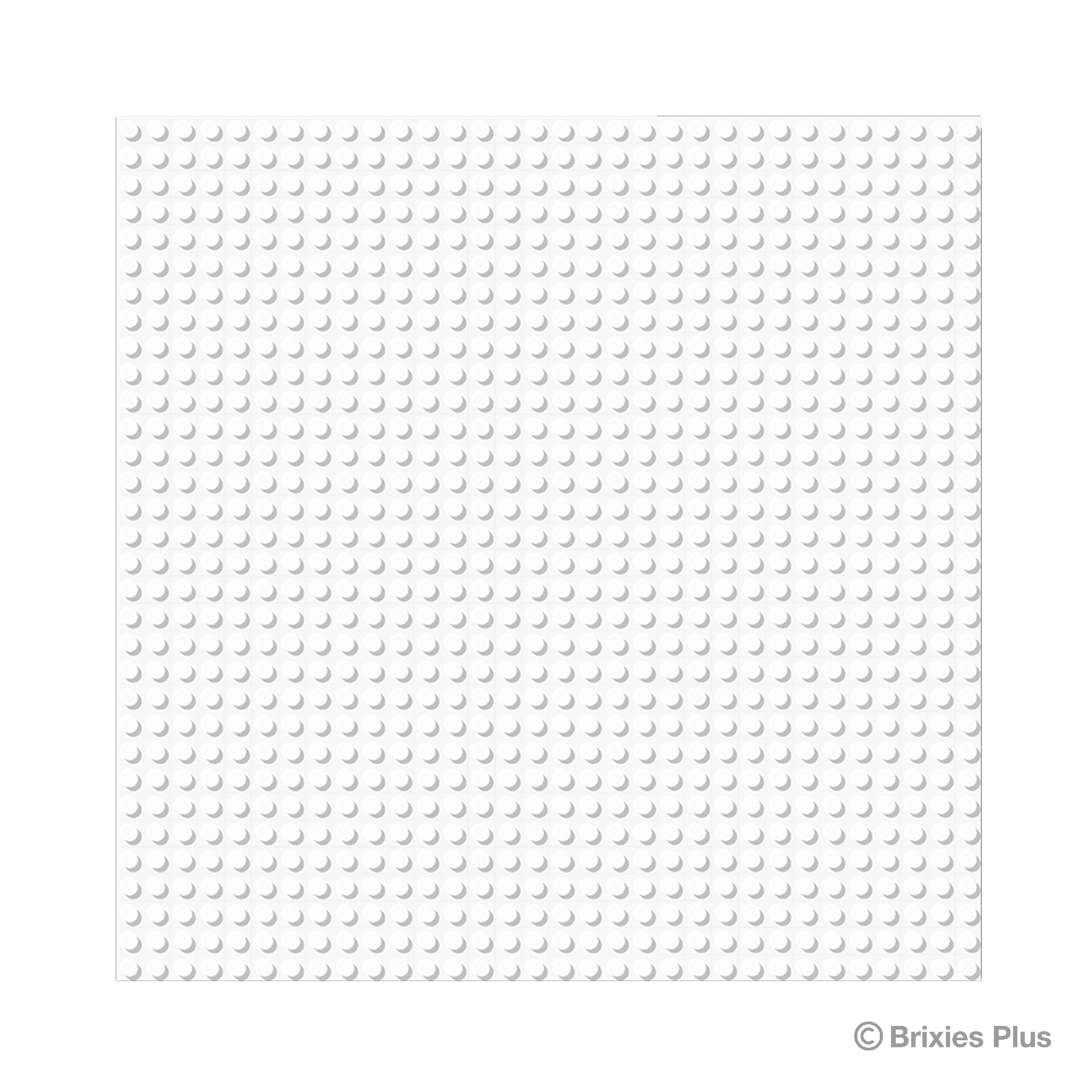 BRIXIES Plus Basis Platte Weiß 32 x 32 Noppen