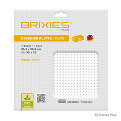 BRIXIES Plus Basis Platte Weiß 32 x 32 Noppen