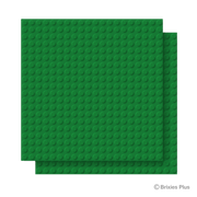 BRIXIES Plus Base Plate Green 20 x 20 Studs Twin Pack