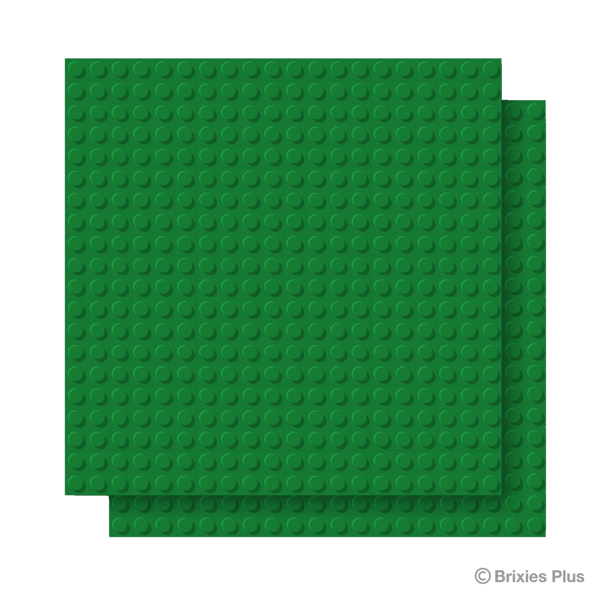 BRIXIES Plus Basis Platte Grün 20 x 20 Noppen Doppelpack