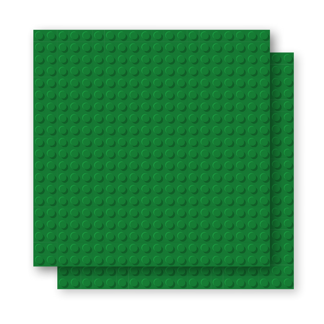 BRIXIES Plus Basis Platte Grün 20 x 20 Noppen