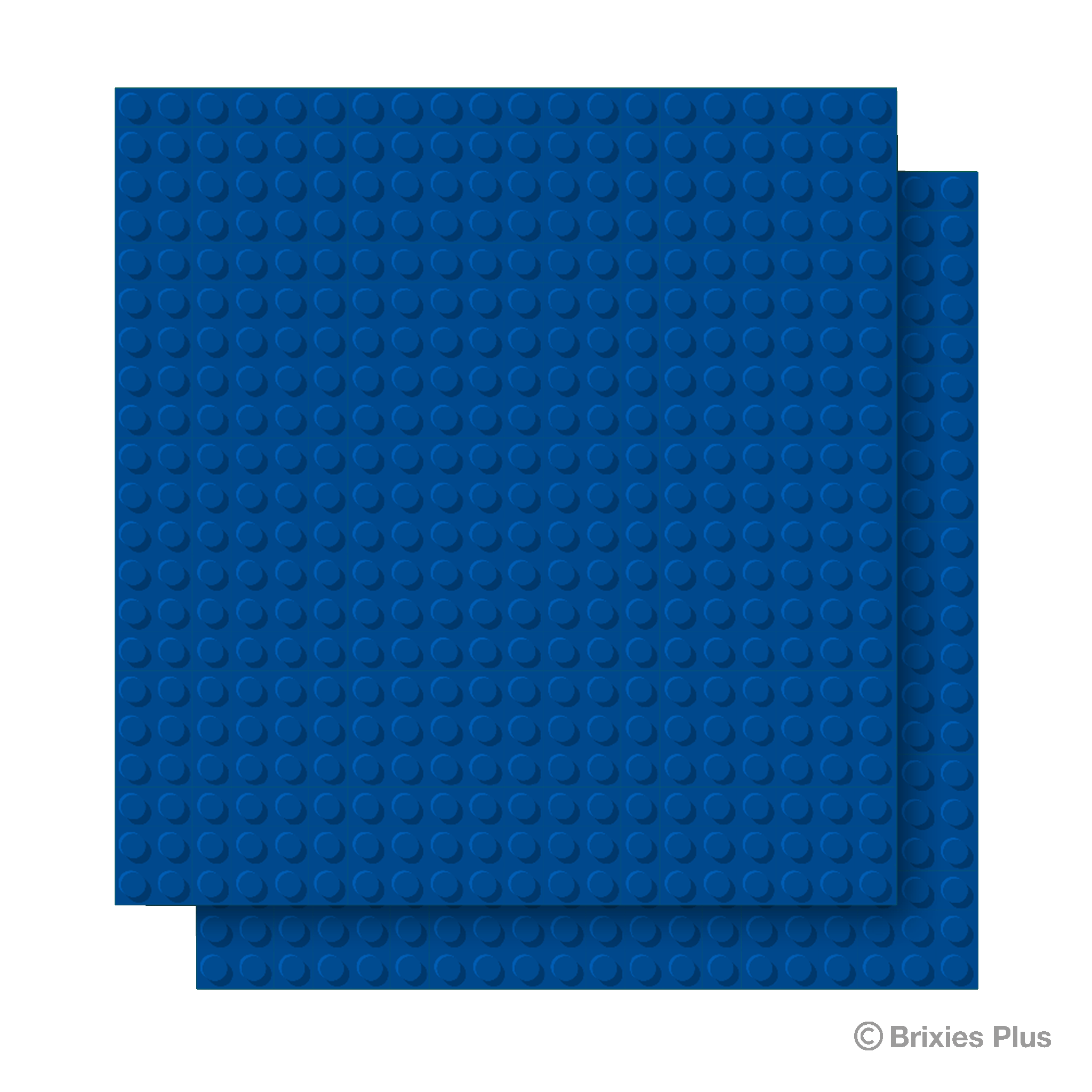 BRIXIES Plus Basis Platte Blau 20 x 20 Noppen Doppeltpack