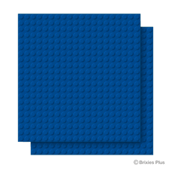 BRIXIES Plus Basis Platte Blau 20 x 20 Noppen Doppeltpack