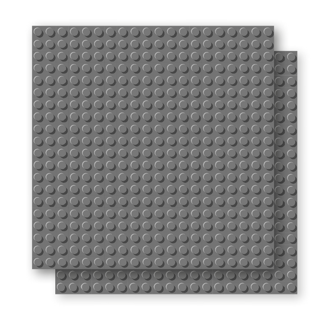 BRIXIES Plus Basis Platte Dunkelgrau 20 x 20 Noppen
