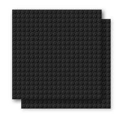 BRIXIES Plus Basis Platte schwarz 20 x 20 Noppen Doppelpack