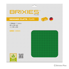 BRIXIES Plus Basis Platte Grün 50 x 50 Noppen