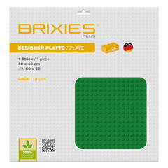 BRIXIES Plus Basis Platte Grün 50 x 50 Noppen