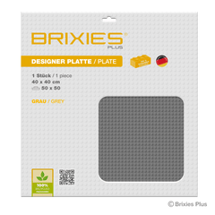 BRIXIES Plus Basis Platte Grau 50 x 50 Noppen