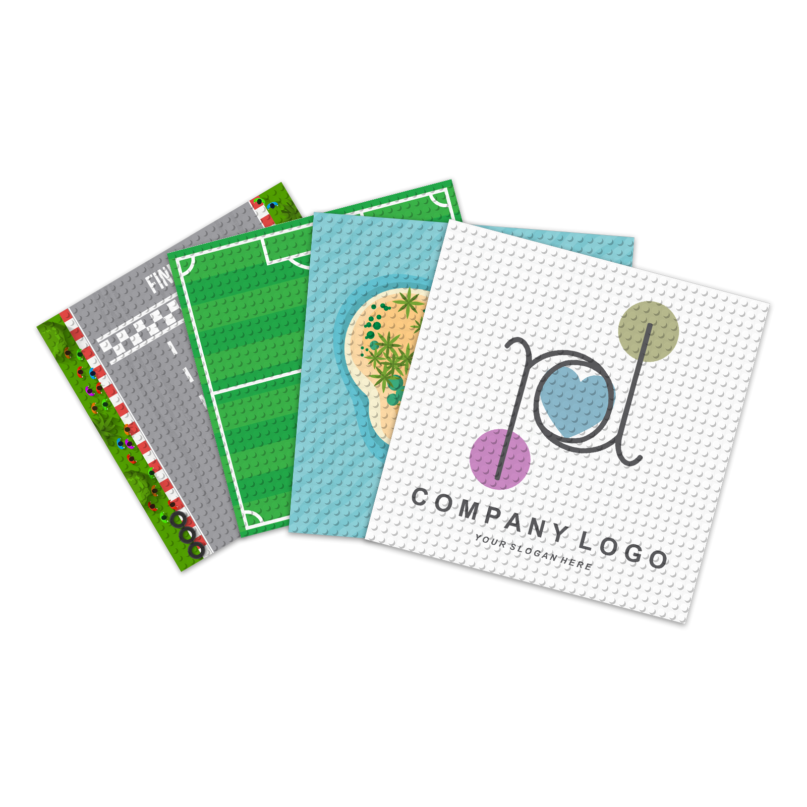 BRIXIES Plus Bedruckte Bauplatten nach Wunsch Weiß  32 x 32