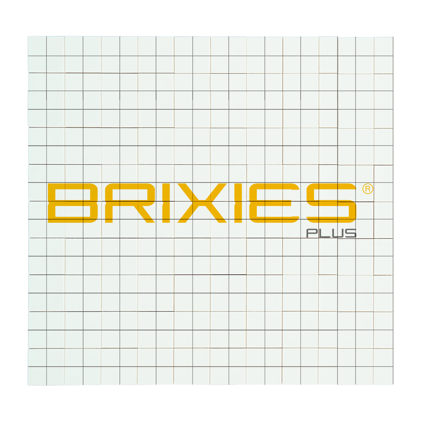 BRIXIES Plus Printed Puzzle Boards as desired White 20x20 studs (16x16 cm)