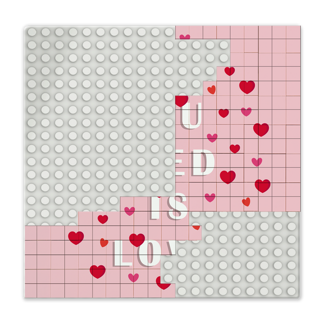 BRIXIES Plus Bedruckte Puzzle Platten nach Wunsch Weiß 20 x 20 cm