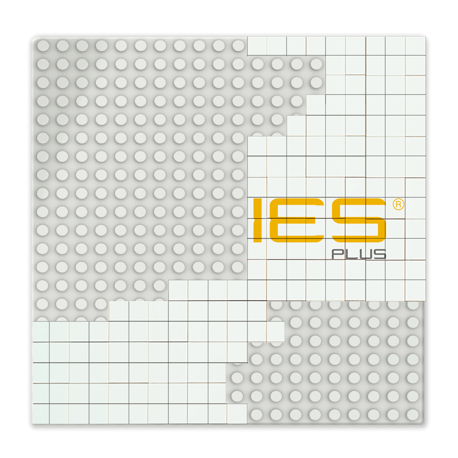 BRIXIES Plus Bedruckte Puzzle Platten nach Wunsch Weiß 20x20 Noppen (16x16 cm)