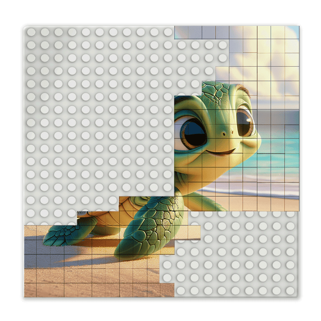 BRIXIES Plus Bedruckte Puzzle Platten nach Wunsch Weiß 20 x 20 cm