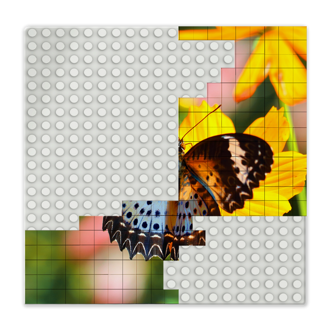 BRIXIES Plus Bedruckte Puzzle Platten nach Wunsch Weiß 20 x 20 cm