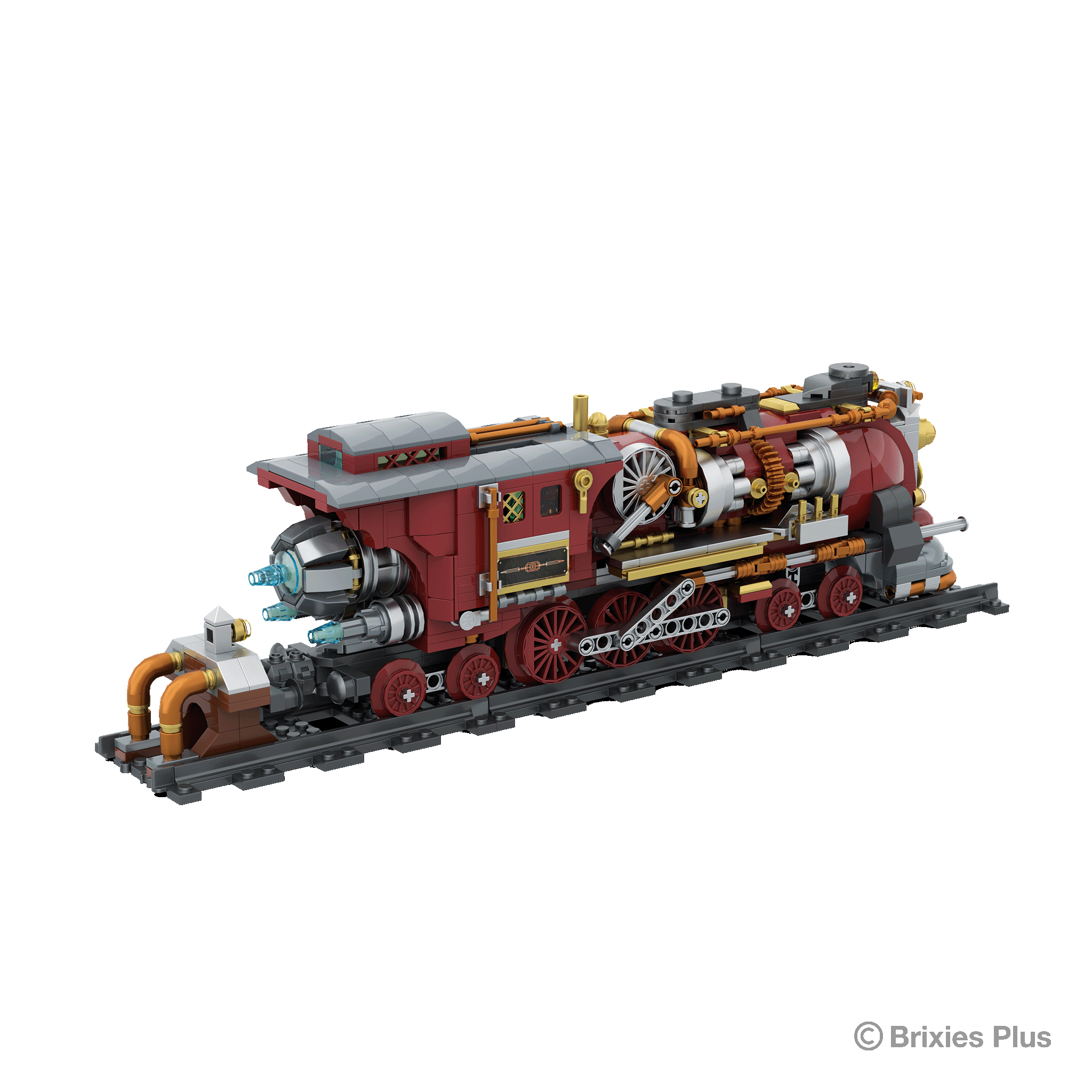 BRIXIES Plus  Steampunk Flying Train