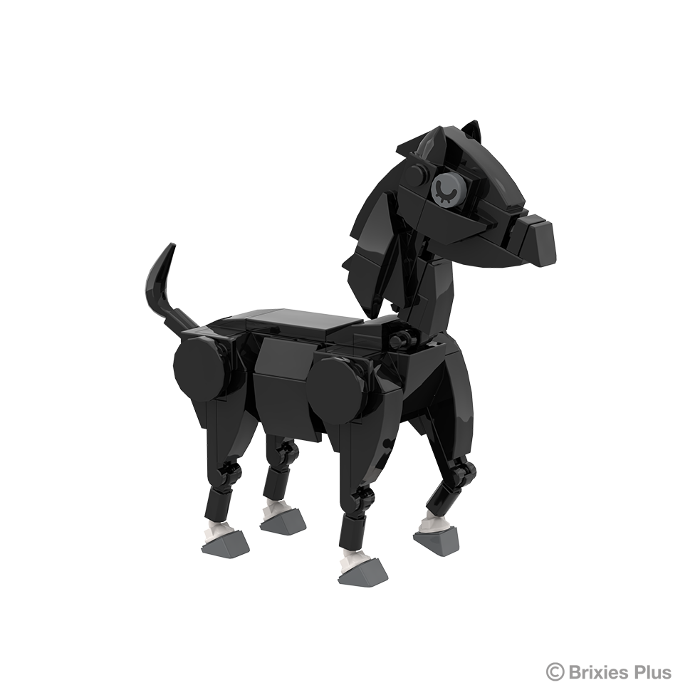 BRIXIES Plus Farmbuddies Horse black / Horse black