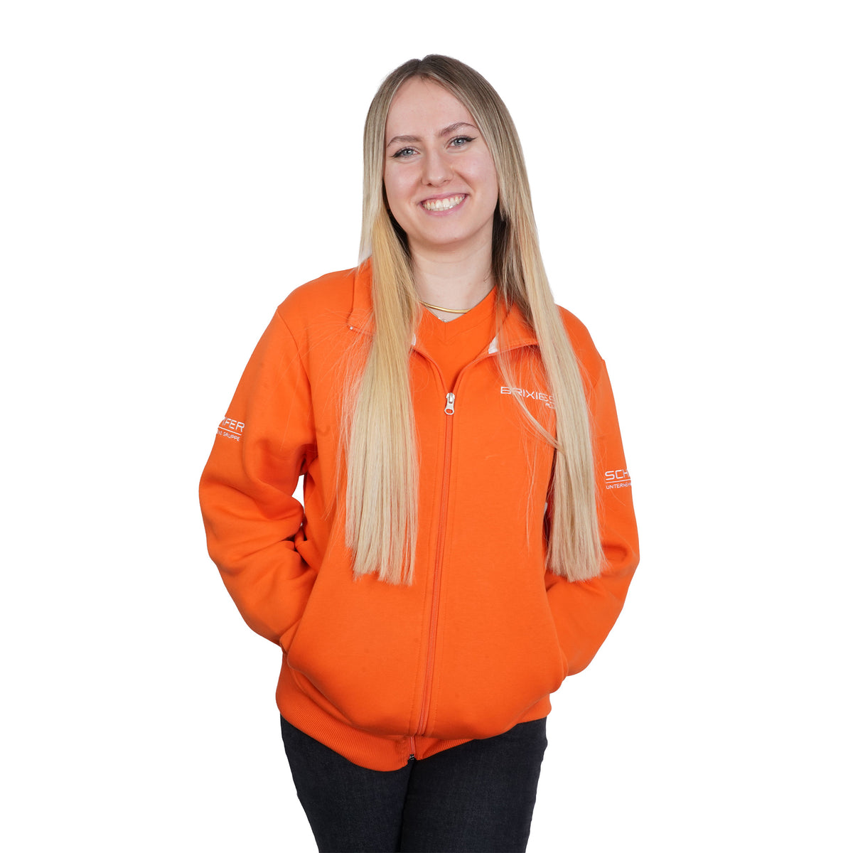 Sweat-Jacke, orange