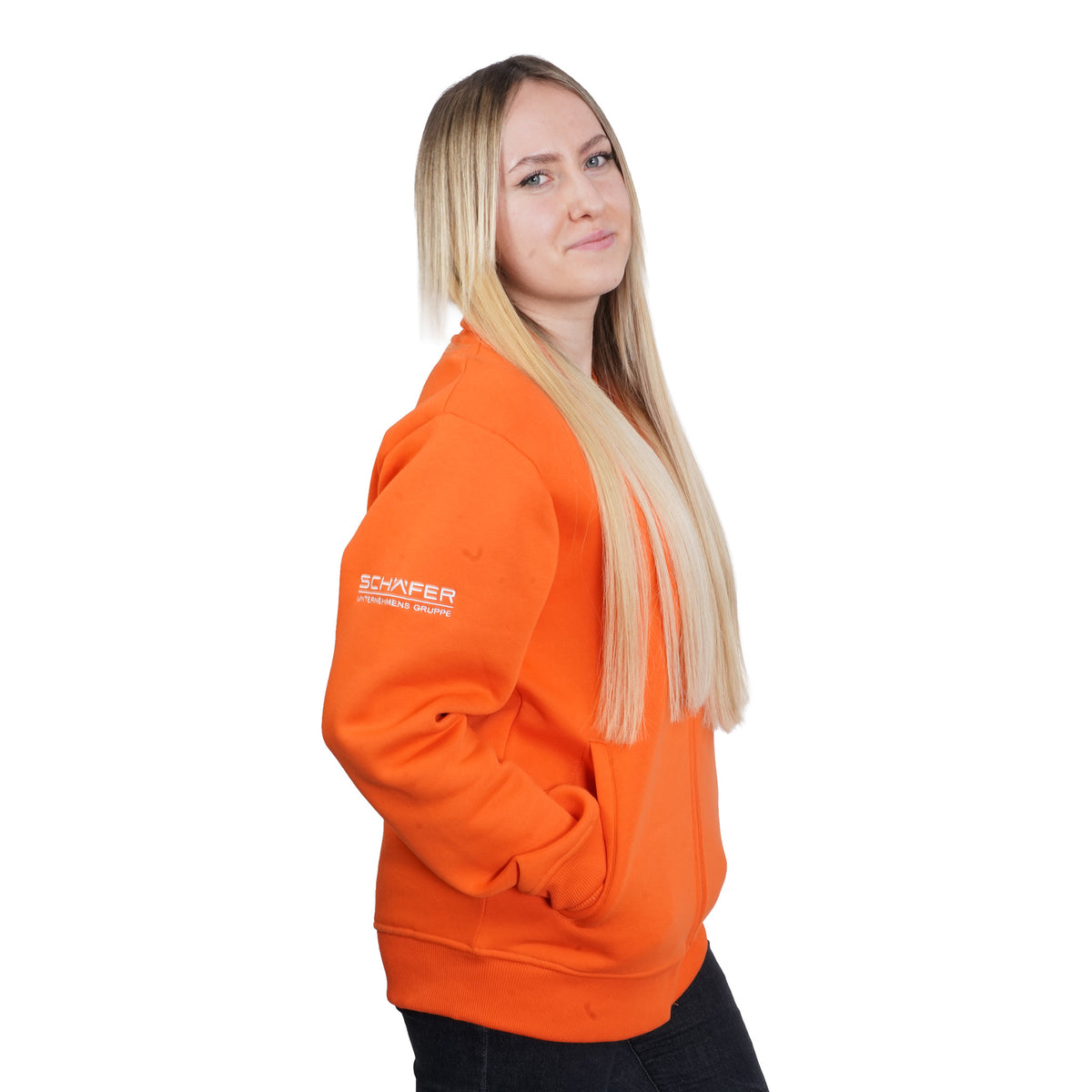 Sweat-Jacke, orange