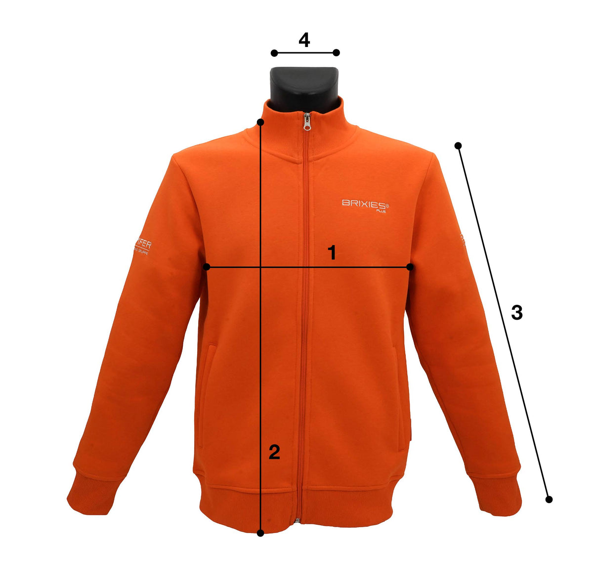 Sweat-Jacke, orange