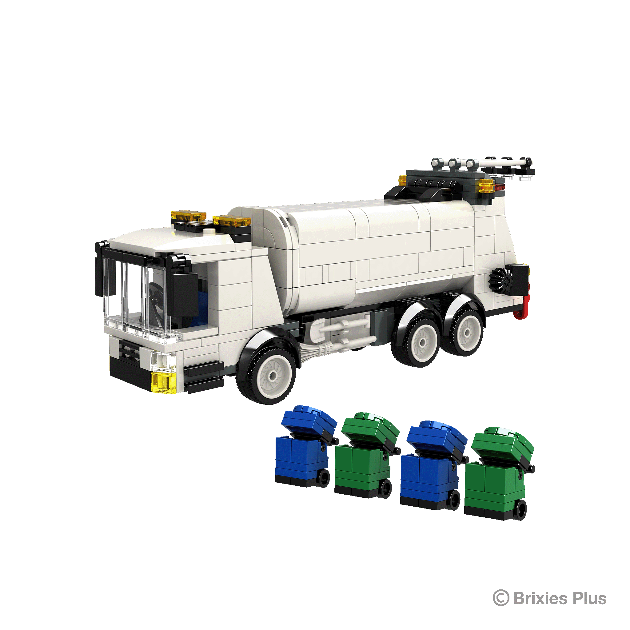 BRIXIES Plus garbage truck / trash car