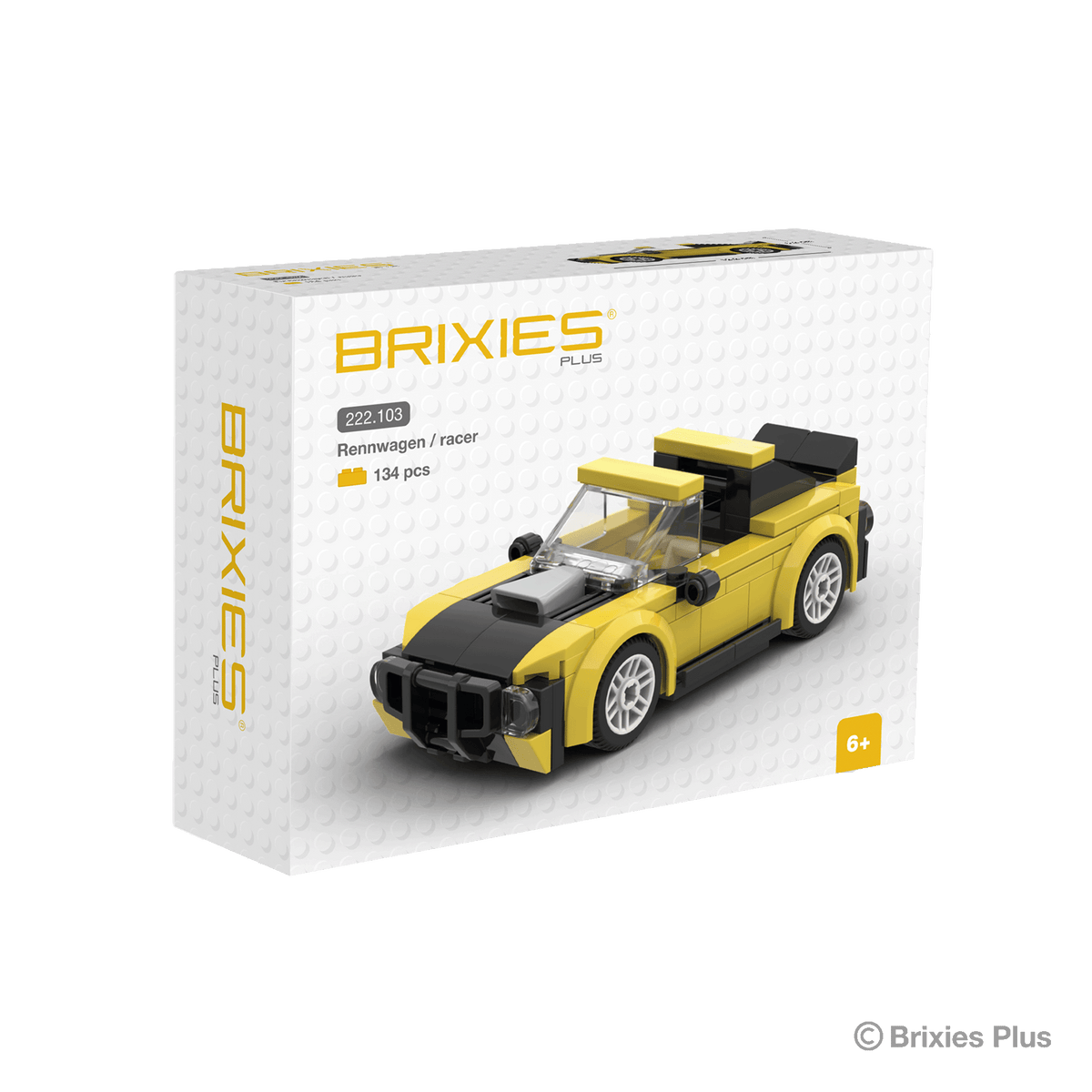 BRIXIES Plus Mini Rennwagen gelb / Mini Racer yellow