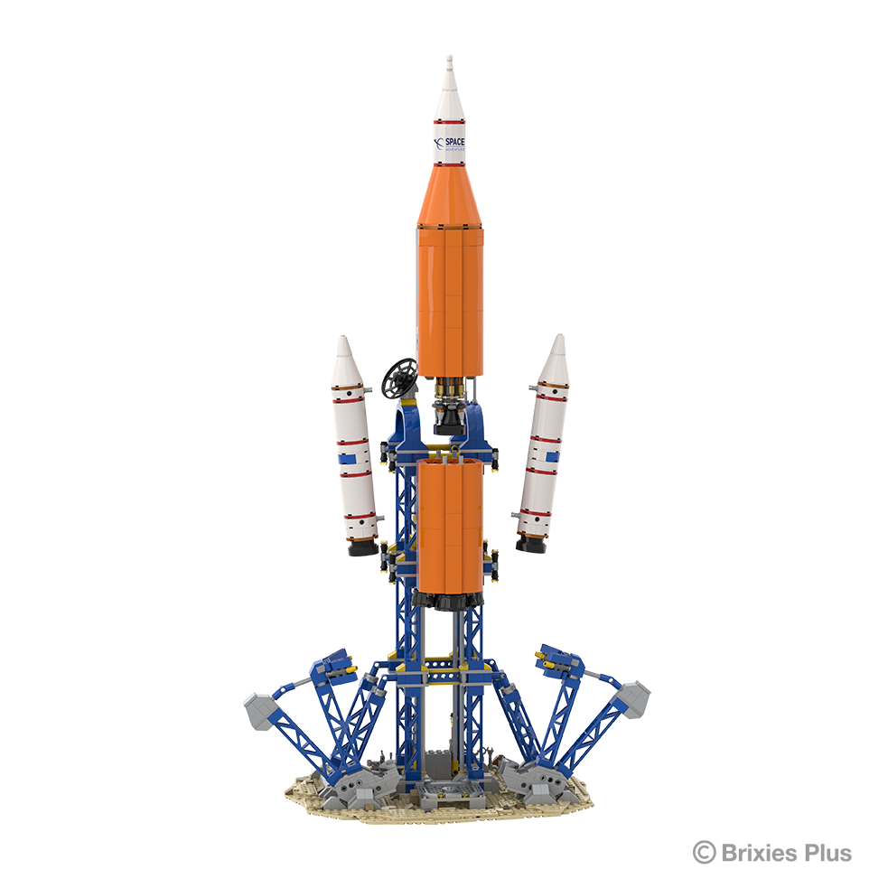 BRIXIES Plus rocket with satellite / Space Rocket with satellite