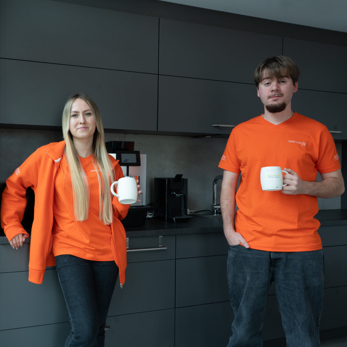 Sweat-Jacke, orange