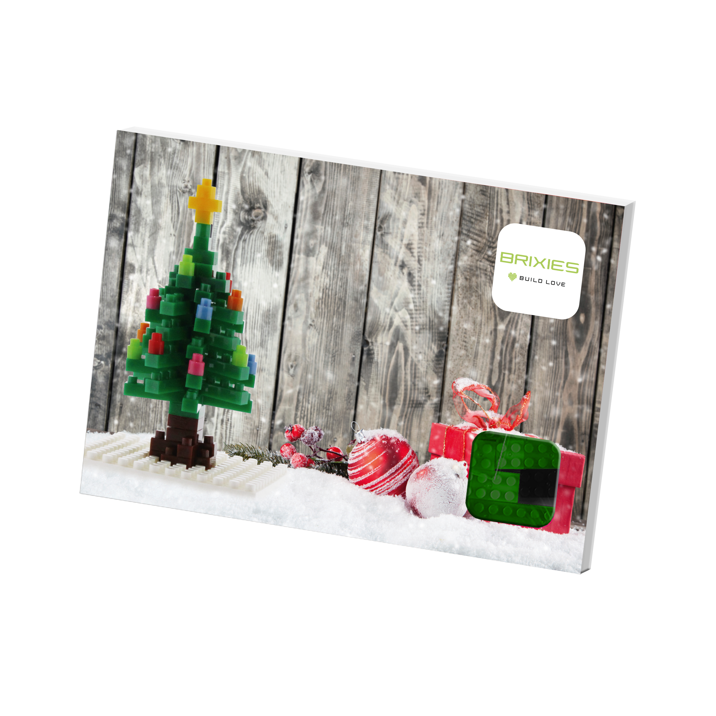 BRIXIES Postkarte Weihnachtsbaum