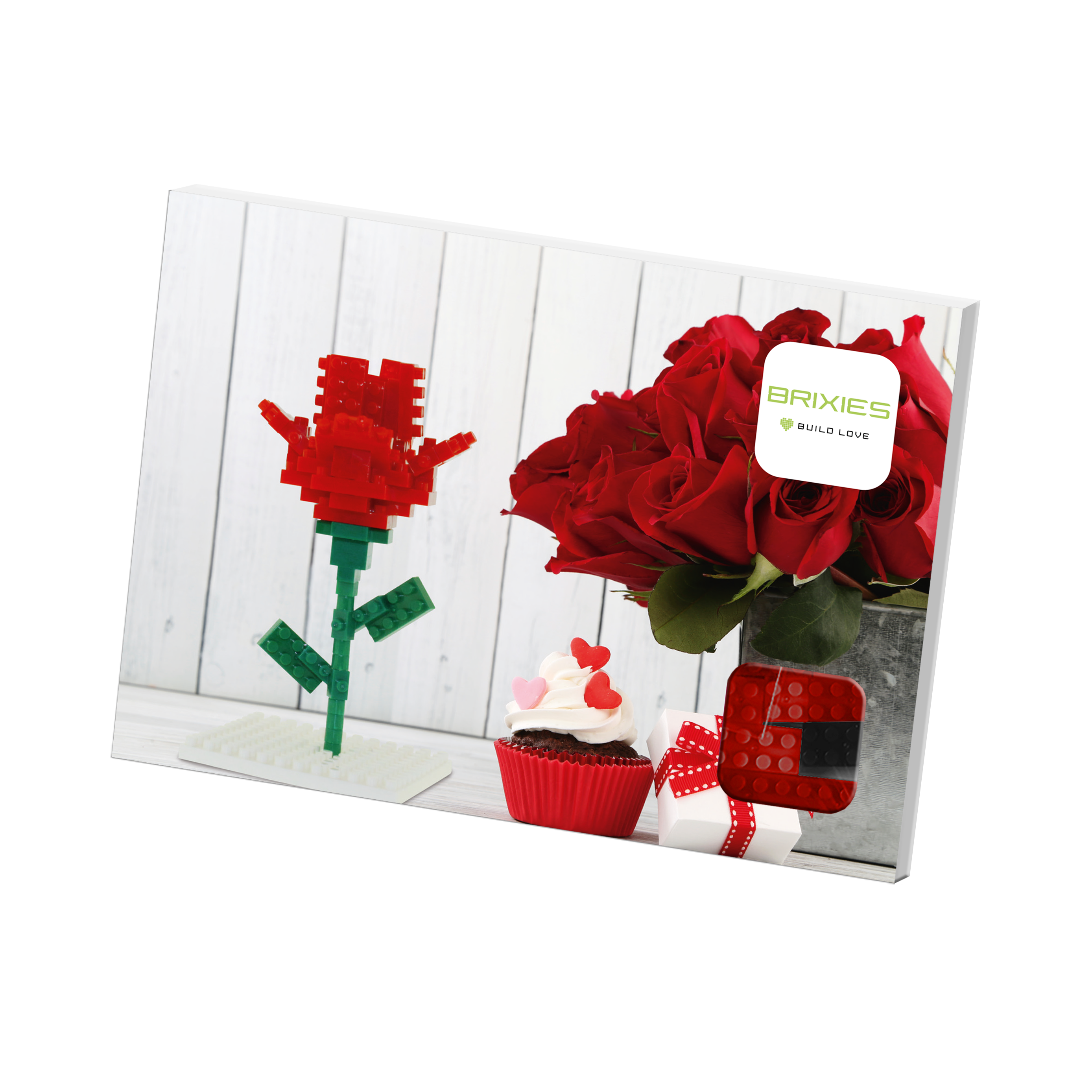 BRIXIES Postkarte Blume