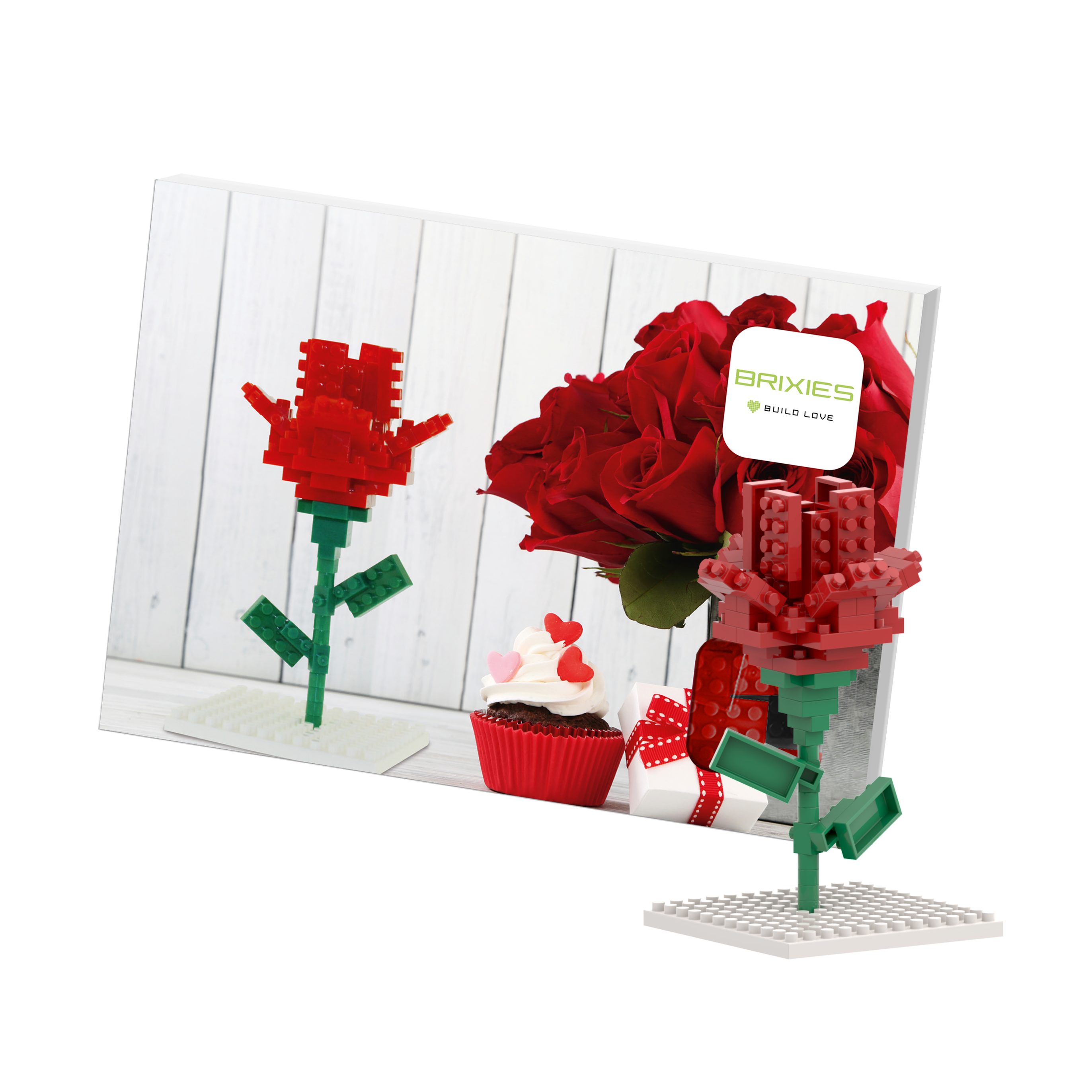 BRIXIES Postkarte Blume