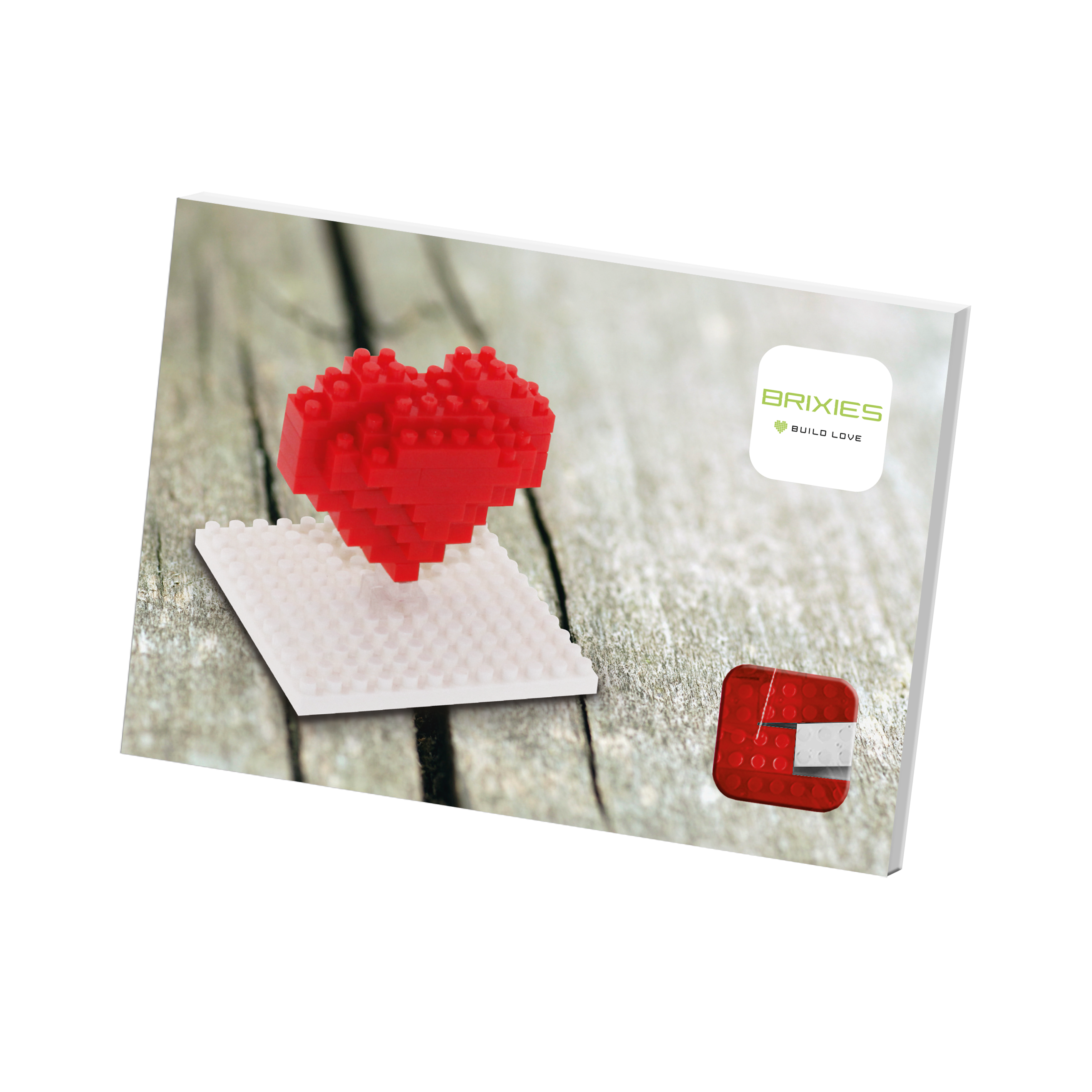 BRIXIES Postkarte Herz