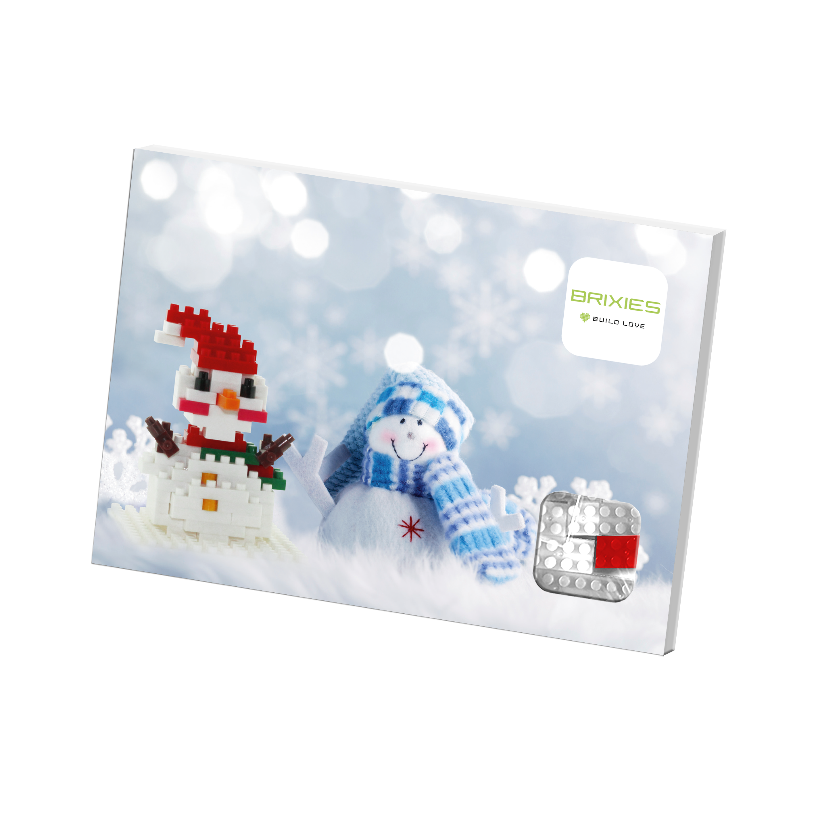 BRIXIES Postkarte Schneemann