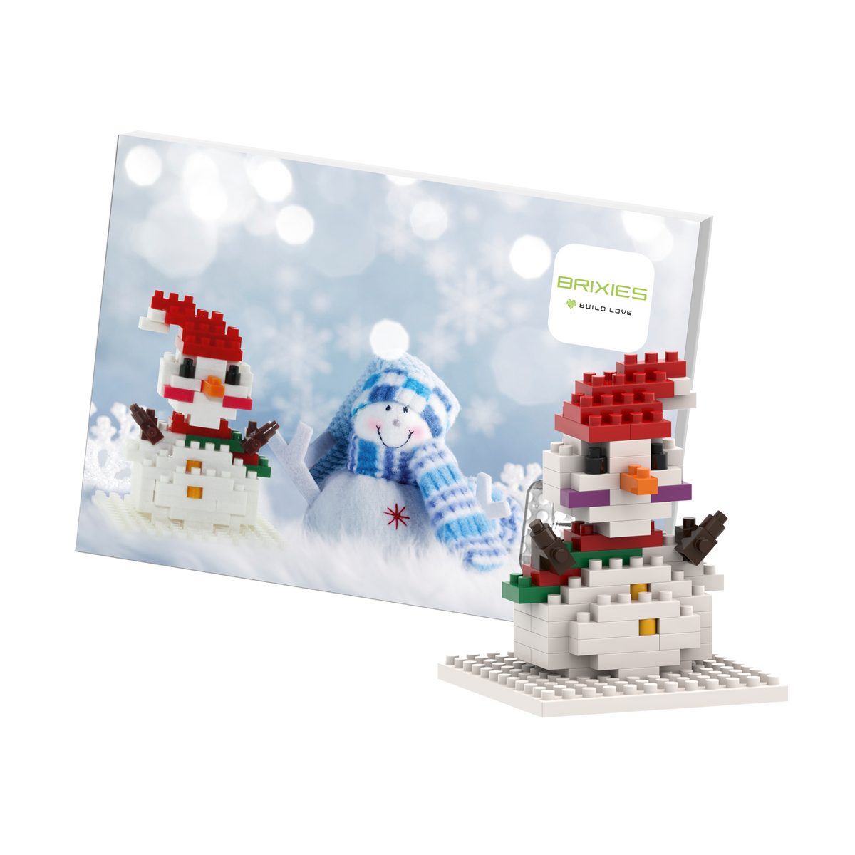BRIXIES Postkarte Schneemann