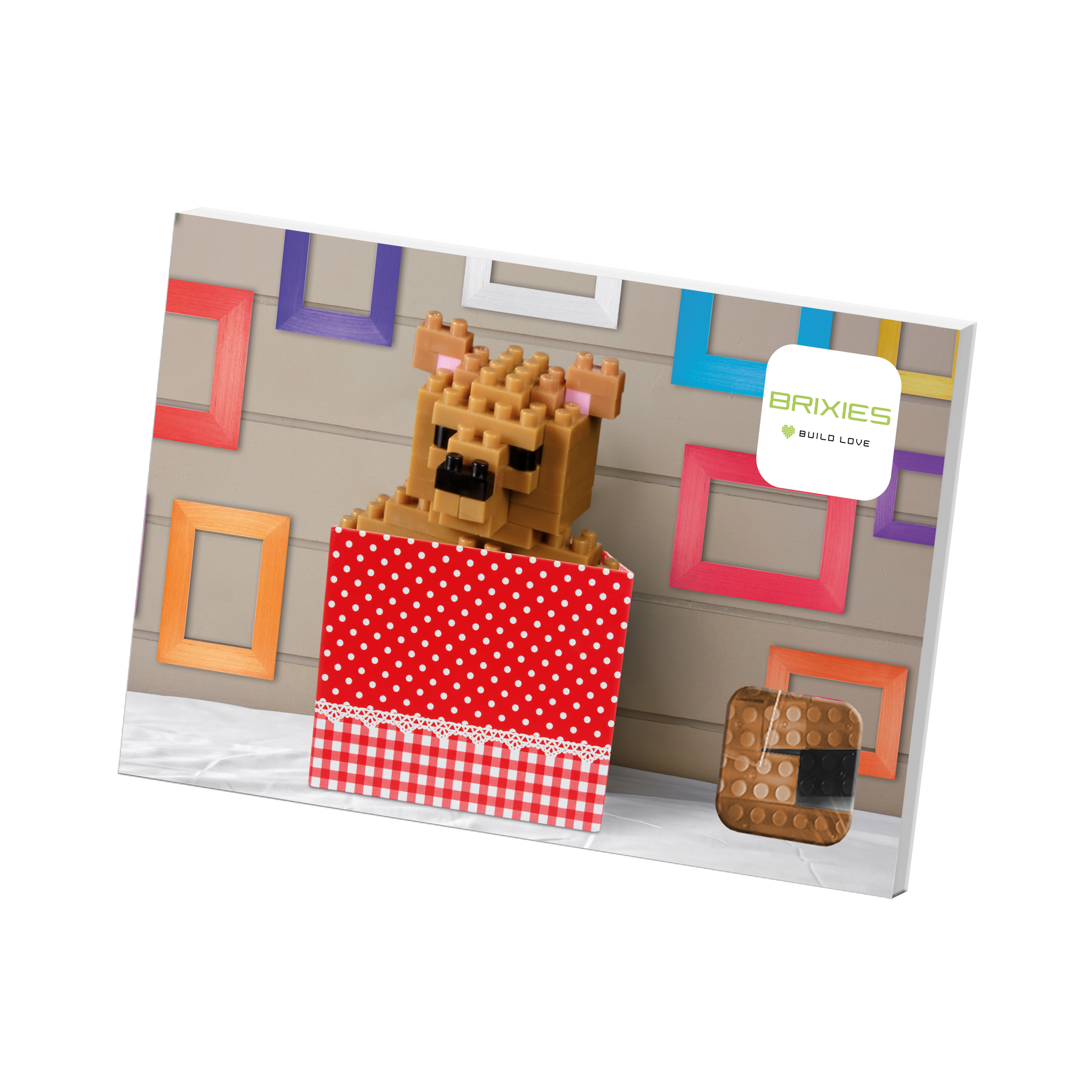 BRIXIES Postkarte Teddybär