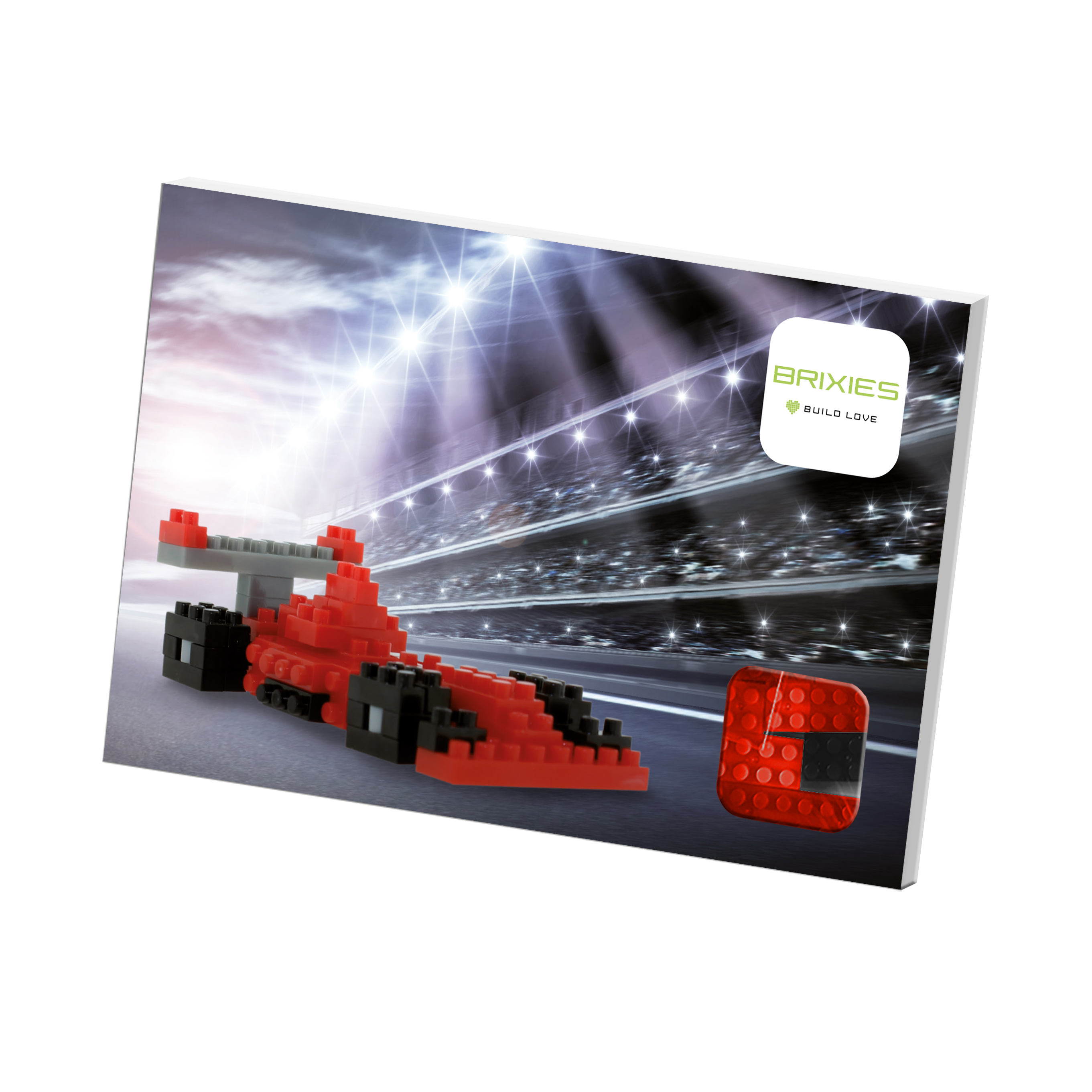 BRIXIES Postkarte Rennauto