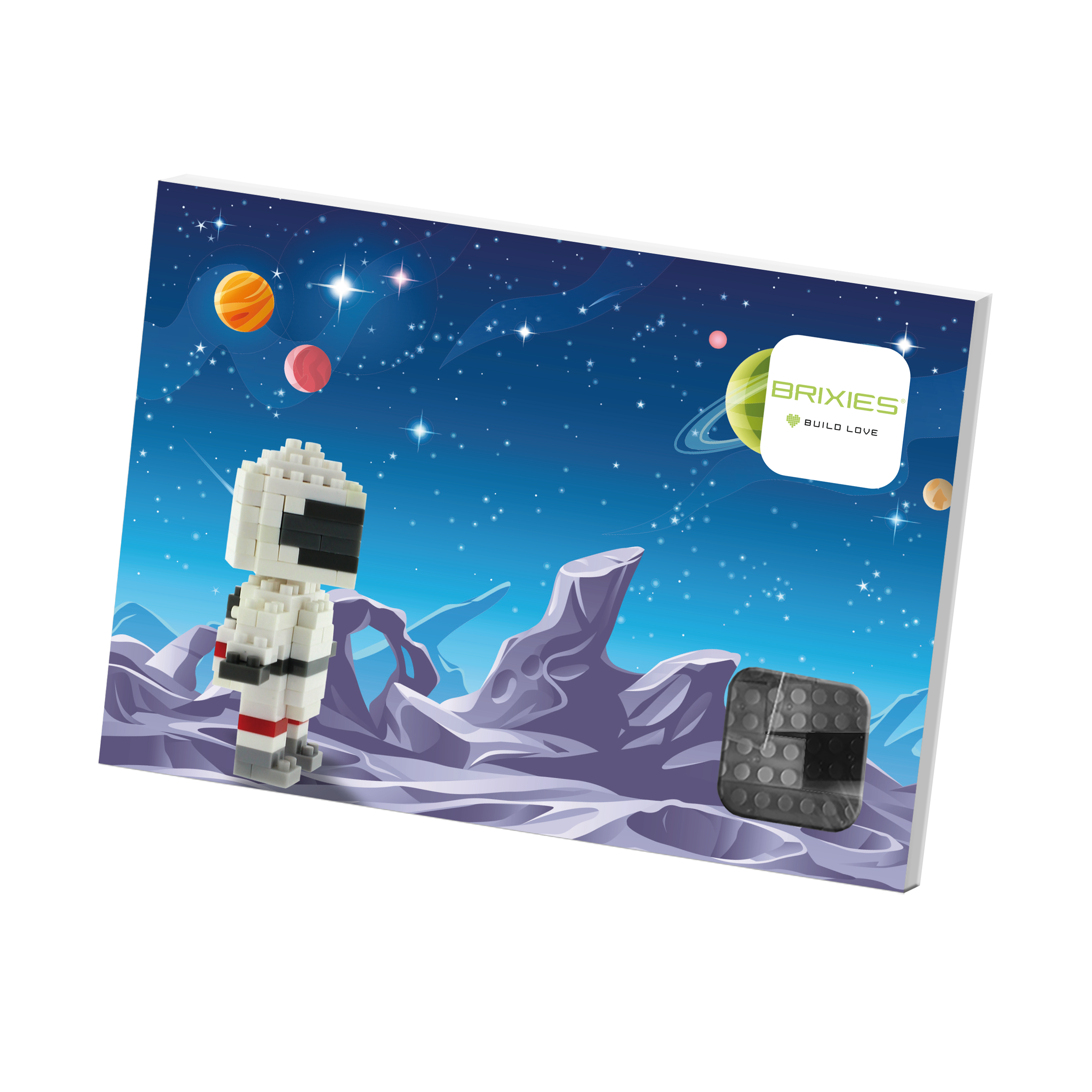BRIXIES Postkarte Astronaut